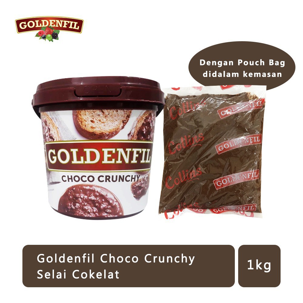 Goldenfil Choco Crunchy Selai Cokelat - 1kg