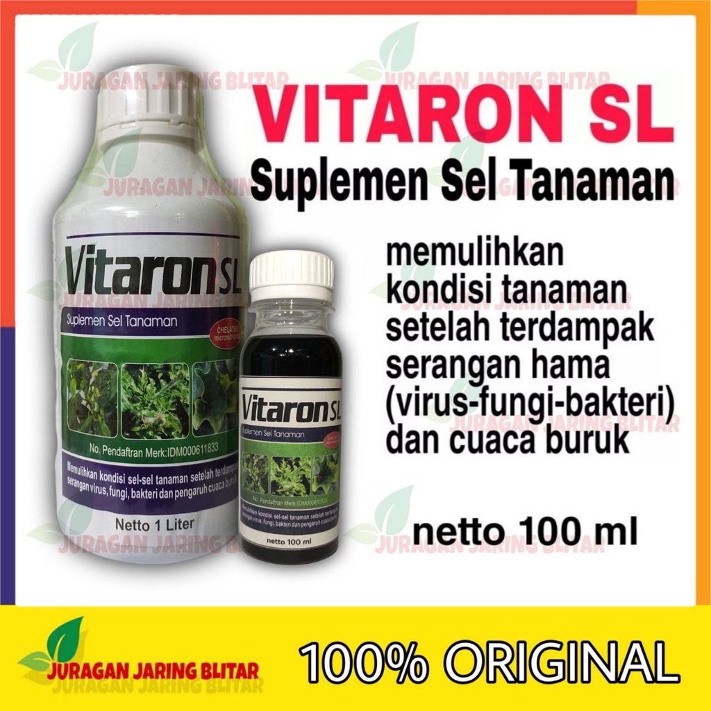 Vitaron SL Memperbarui Sel Sel Tanaman Pupuk Cair Nutrisi Buah Bunga Sayur Hias 100ml