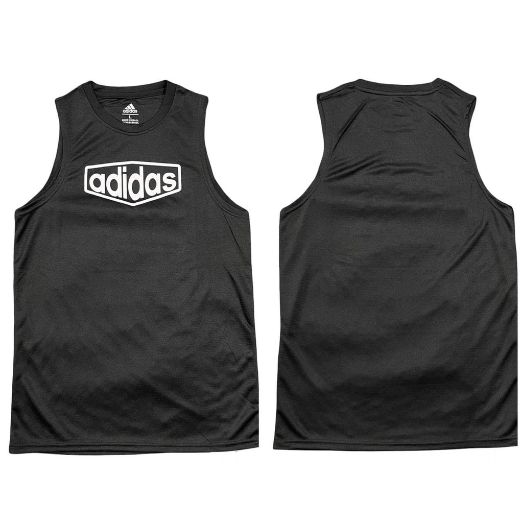 Singlet Training Bahan *Corak*-Adi hitam