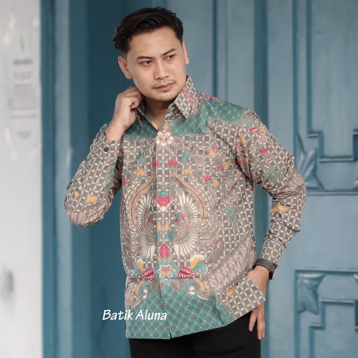 Batik pria lengan panjang Kemeja Atasan Baju batik pria laki laki lengan panjang premium cowok solo