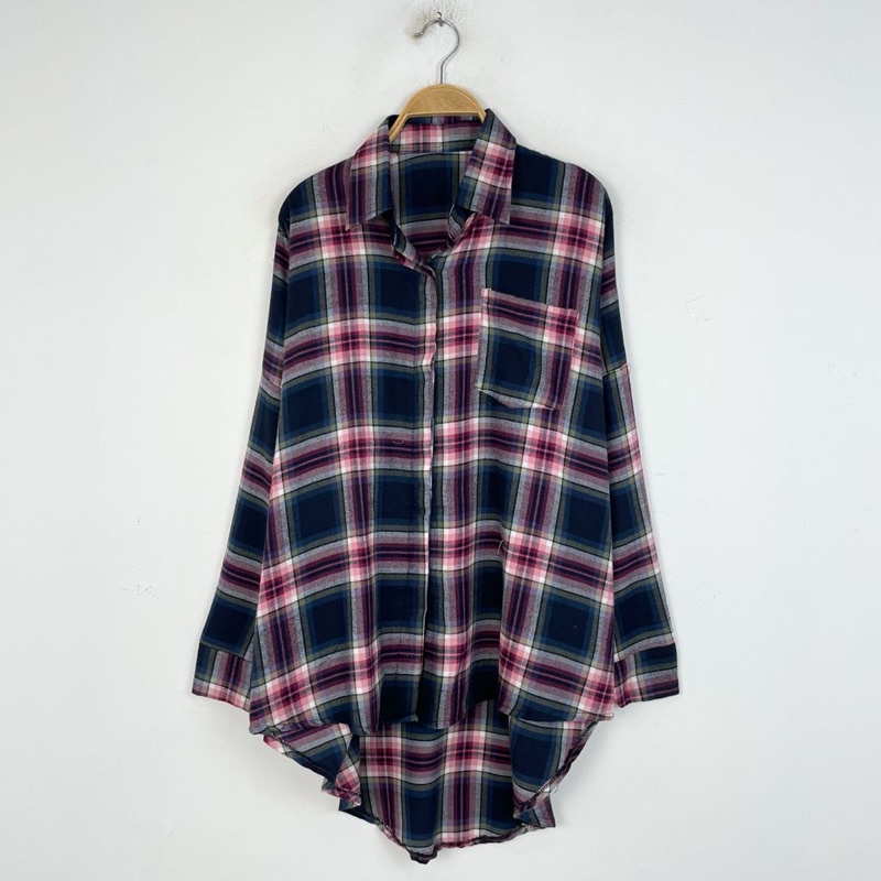KIMBERLY FLANEL SHIRT / kemeja wanita-Foto 6