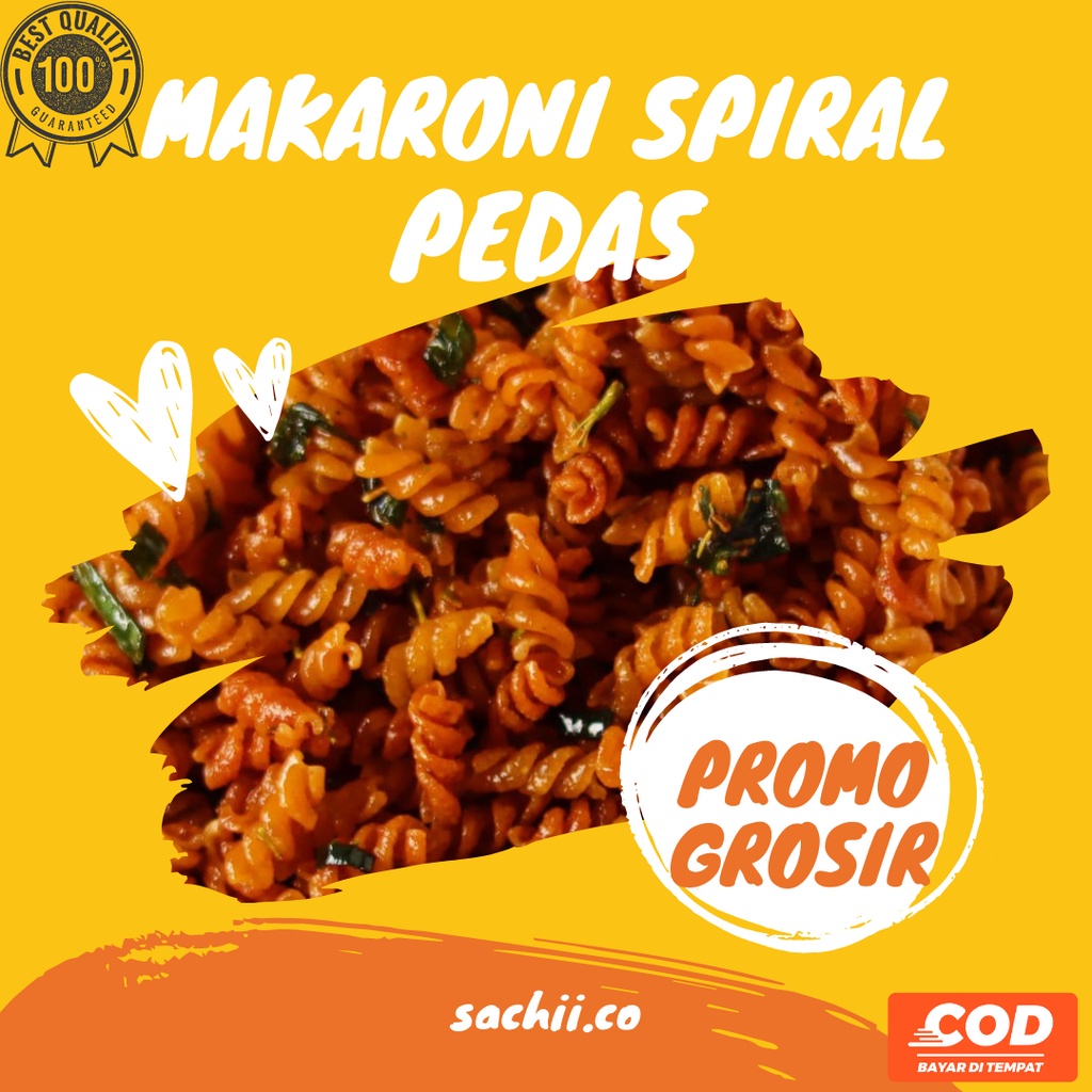 

Makroni Spiral Pedas Makaroni Cemilan Pedes Gurih Bumbu Khas 100gr (PROMO SPESIAL GROSIR)