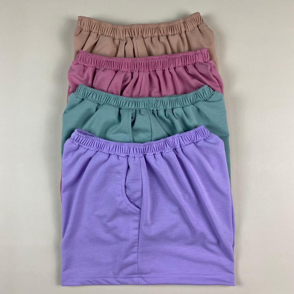 Hot Pants Wanita Jumbo / Celana Santai Wanita / Celana Kolor Wanita / Short Pants Wanita Big Size - Gachi Plain