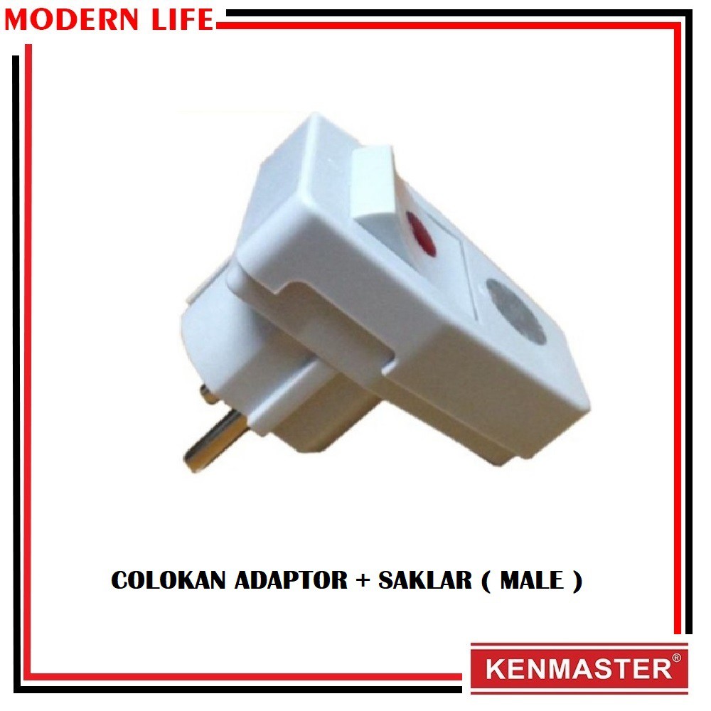 Steker Listrik / Steker Adaptor + Saklar / Colokan Male + Saklar