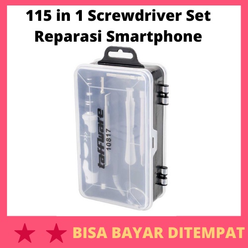 115 in 1 Screwdriver Set Reparasi Smartphone / Alat Screw Driver Tool Kit Mata Obeng Bongkar Pembuka