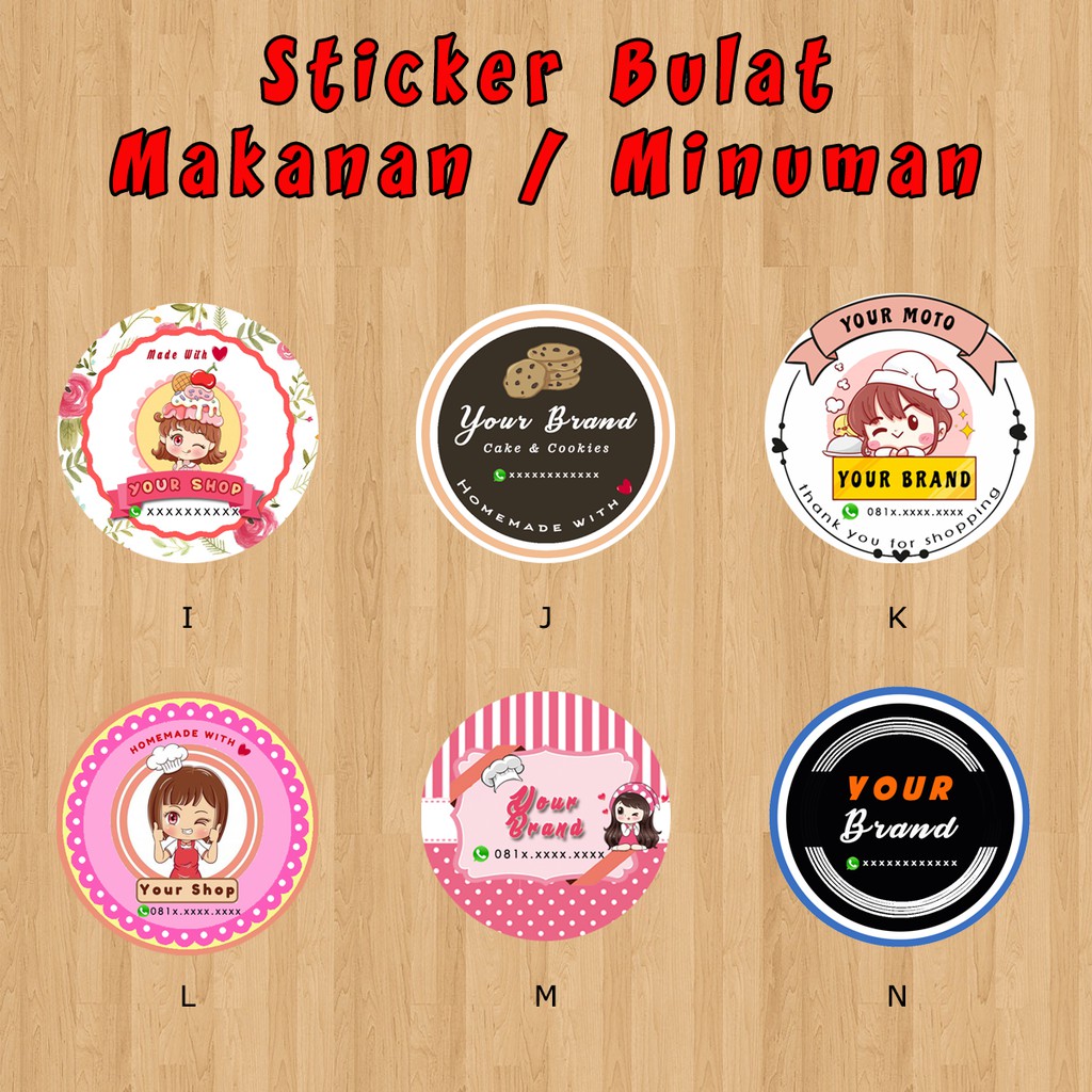 

STIKER LABEL BULAT MINUMAN MAKANAN - PRODUK KEMASAN MURAH