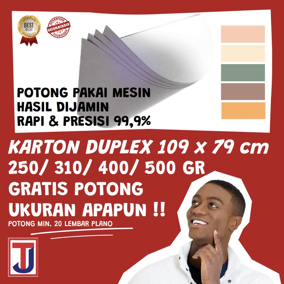 

Kertas Karton Tebal DUPLEX / DUPLEKS 79 x 109 cm Plano / F4 Folio / A4 (Tebal 250 / 310 / 400 / 500 Gram)