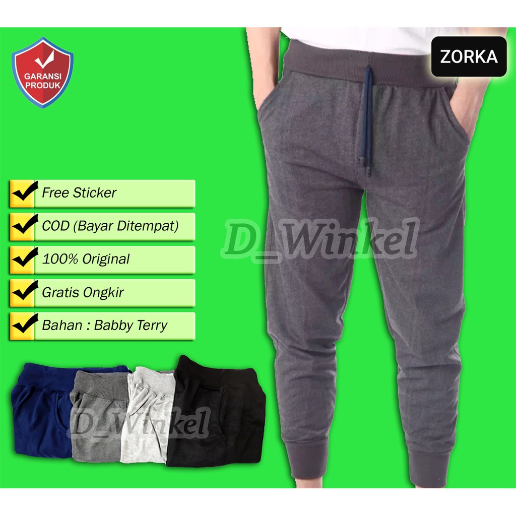 Celana Jogger Panjang Training Trening Pria Wanita M L XL XXL Joger bahan babyterry 5 Warna