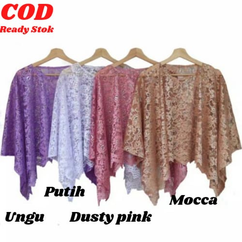 CAPE BRUKAT, ATASAN BRUKAT DEWASA, OUTER BRUKAT, BAJU PESTA, BAJU KONDANGAN,