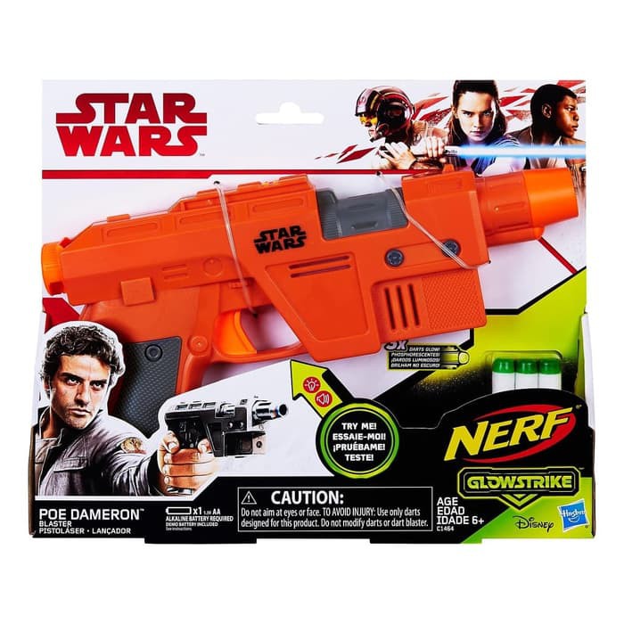cg274 Hasbro Nerf Poe Dameron Star Wars Glow Strike