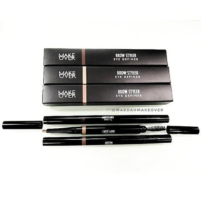 ★ BB ★ MAKE OVER Brow Styler Eye Definer - MakeOver Eyebrow Pencil + Brush / Pensil Alis Putar