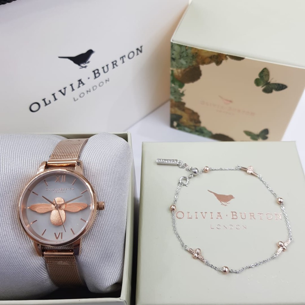 Jam Tangan Olivia Burton 3D's Bee + Acc