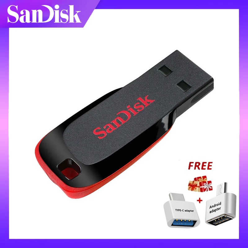 Flash Drive Sandi Hitam Merah 8GB 16GB 32GB 64GB 128GB 256GB 512GB 1TB 2TB USB2.0 Flash Drive Cocok Untuk Handphone Dan Komputer Waterproof