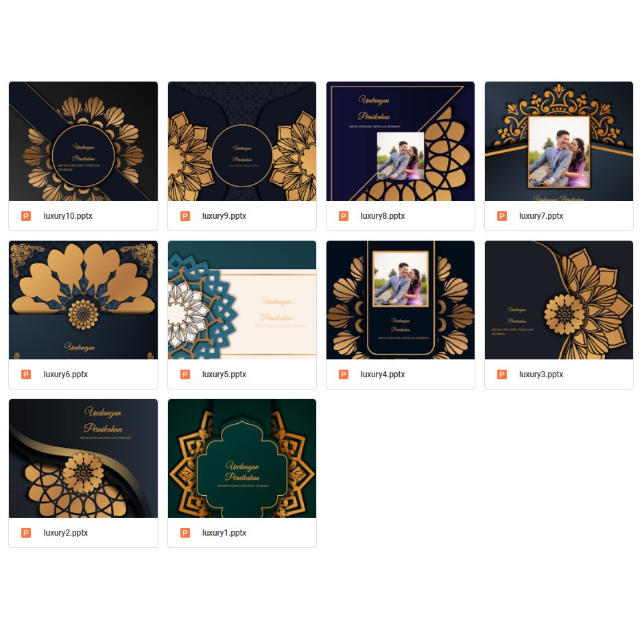Template undangan // undangan digital //paket  Template undangan pernikahan PPT volume 2