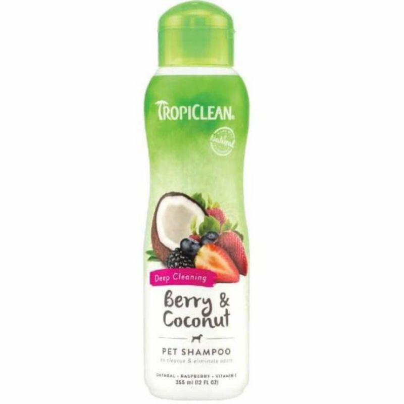 Tropiclean Shampoo  Deep Cleansing Berry &amp; Coconut 355 ml (Fresh Shampoo)