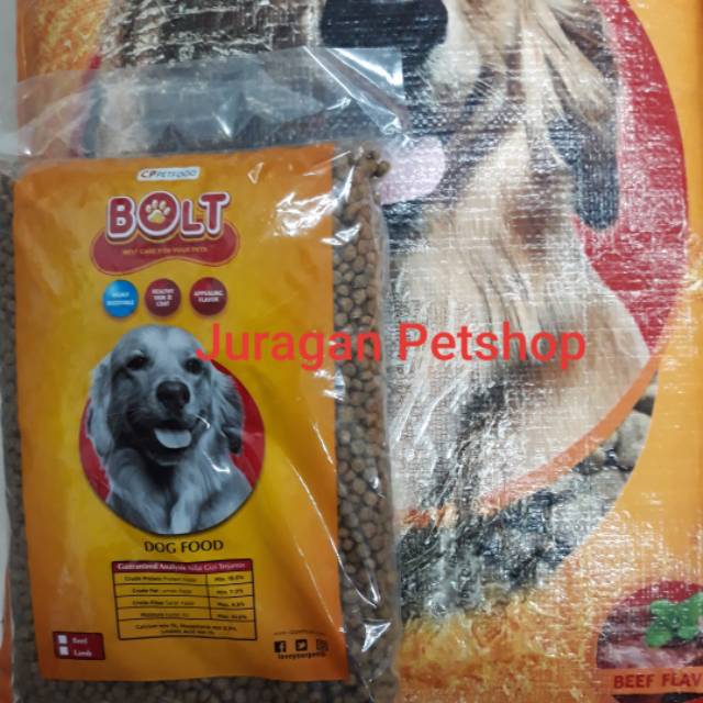 BOLT DOG Orange 1KG| Makanan Anjing Ekonomis |