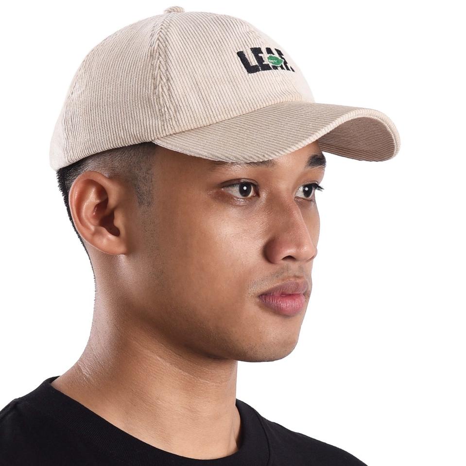 ☻ LEAF OG Logo Corduroy White Dad Cap 