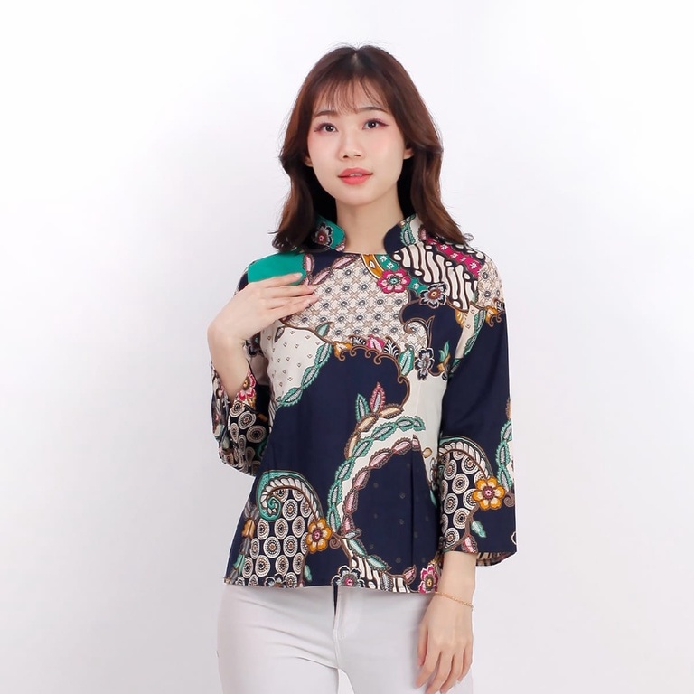 Batik Wanita - Atasan Batik 559 - 974-Navy C