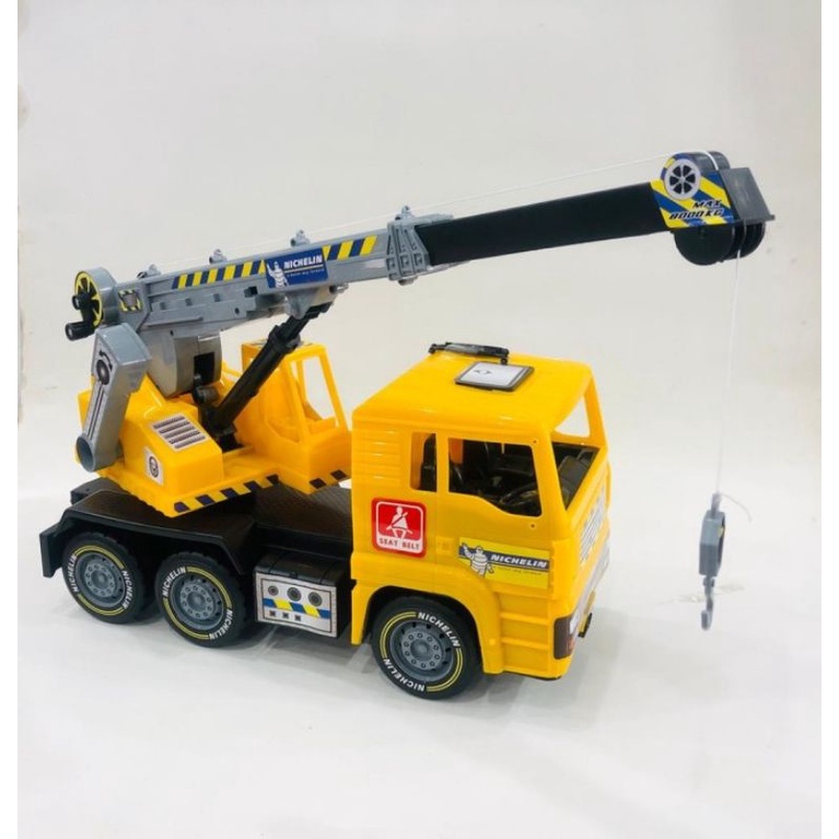 Mainan Truk Crane Uk Besar Edukatif - Mobil Mobilan Truk Crain Jumbo Anak Laki Cowok Edukasi