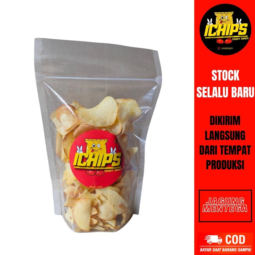 

Kripik Keripik Singkong Rasa Jagung Mentega 125 Gram Original