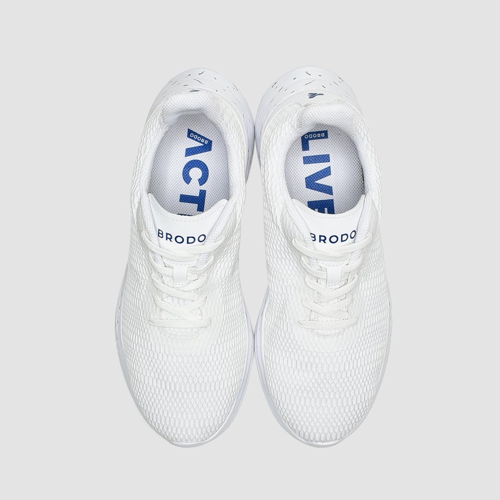 Sepatu Olahraga Brodo Active Sprint [Full White/Black White/Grey White/Navy White]-7