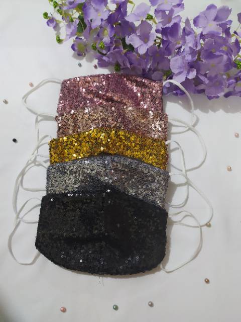 Masker sequin fashionable