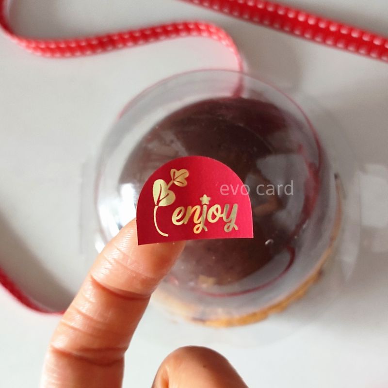 

Sticker label mini | sticker segel produk makanan / kue tulisan emas