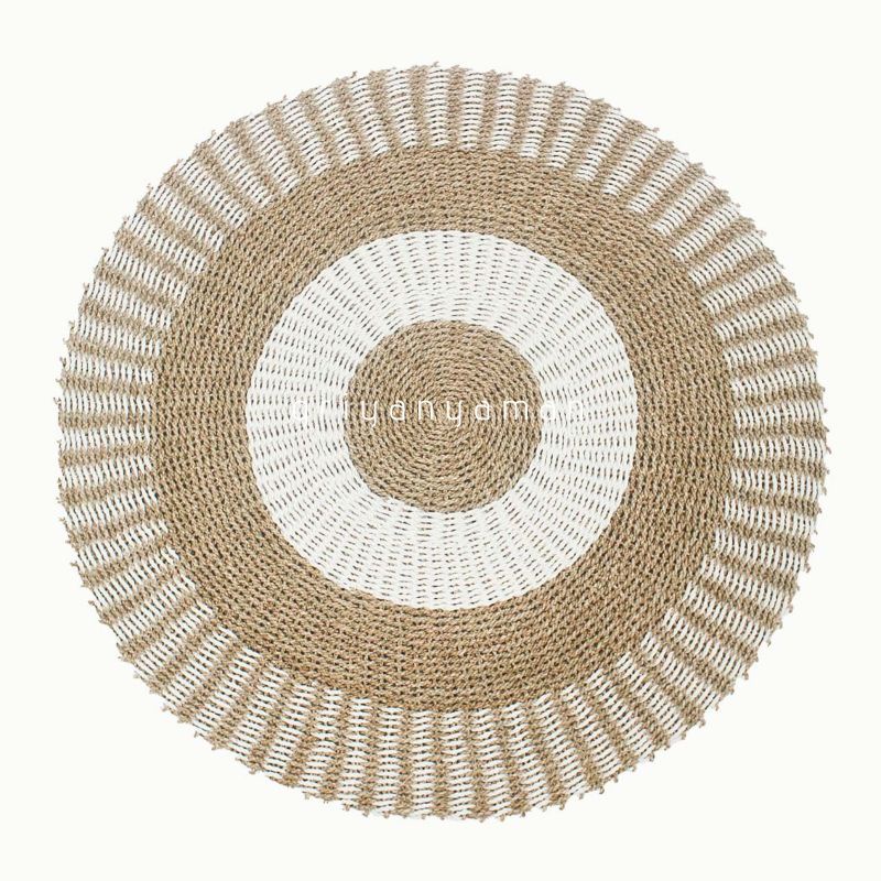 Karpet Bulat Anyaman 180 cm / Jumbo Size / Rug Seagrass Bisa Request Warna