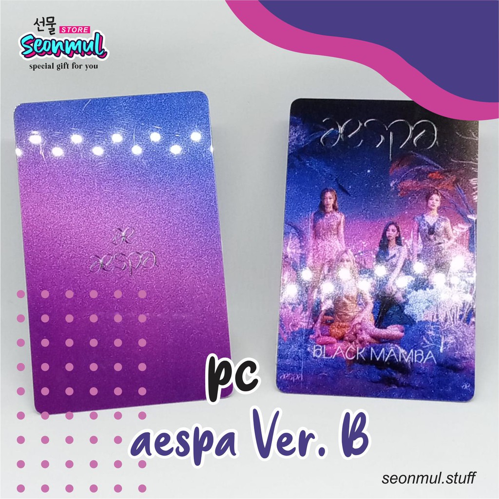 TERMURAH!!! PHOTOCARD PC AESPA BLACK MAMBA