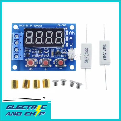 Battery Capacity Meter Discharge Tester Baterai 18650