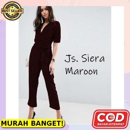 Jumpsuit Wanita Panjang Hijab Import Overall Polos Korea Katu Ye3 Cp460 [Jseliza Navy Ro] Jumpsuit [