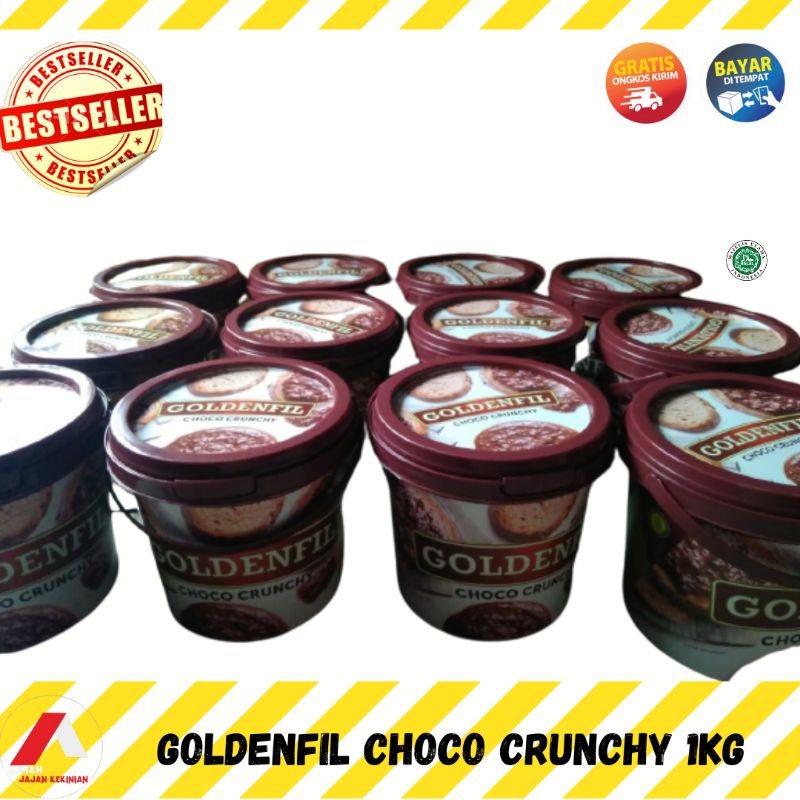 Slei Goldenfil choco crunchy / slei coklat goldenfil/ slei coklat crunchy FREE PACKGING DUS