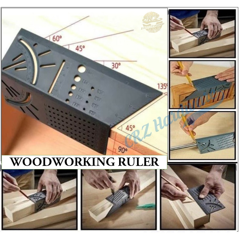 

Penggaris Siku Mitre Marking 3D Marking 3D Woodworking Ruler Marking Gauge For Parallel Lines