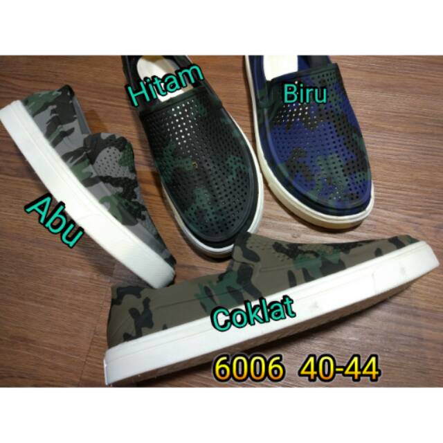  Jelly  shoes sepatu  pria luofu slip on import karet casual  