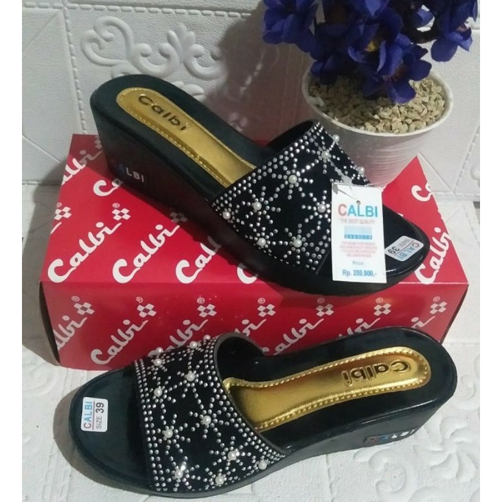 sandal cewek wedges calbi hak 5cm-6