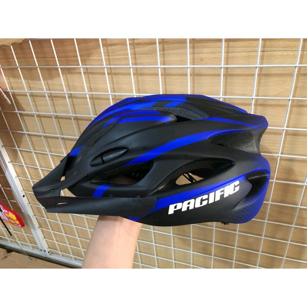 SALE helm sepeda pacific warna biru carboon