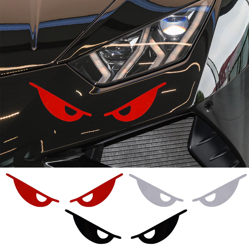Stiker Reflektif Motif Mata Lucu Untuk Dekorasi Mobil / Motor