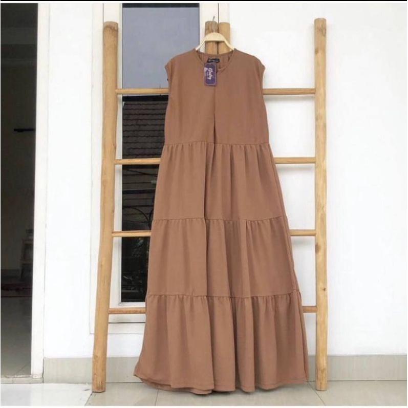 GAMIS INNER DRESS GAMIS TANPA LENGAN RAYON POLOS PREMIUM