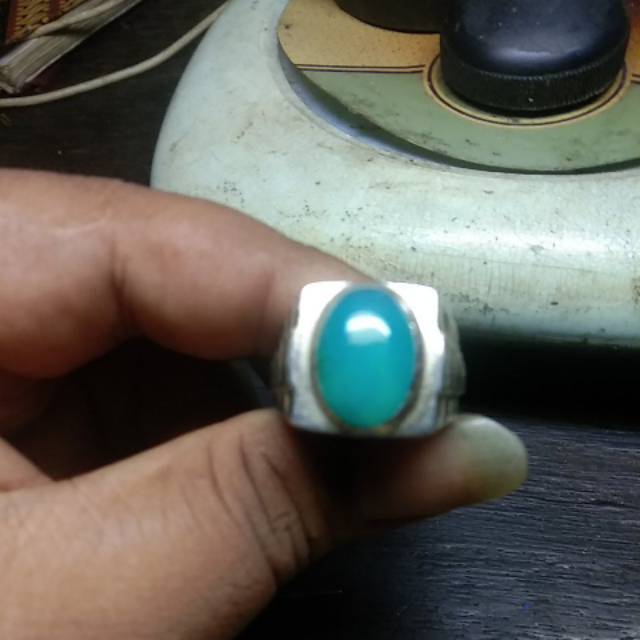 Batu bacan relaxa ring perak murni