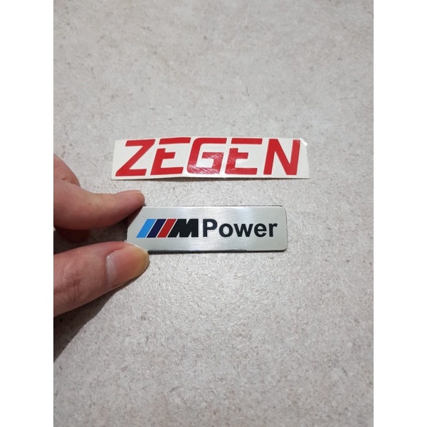 Emblem plat mini mobil bmw m power