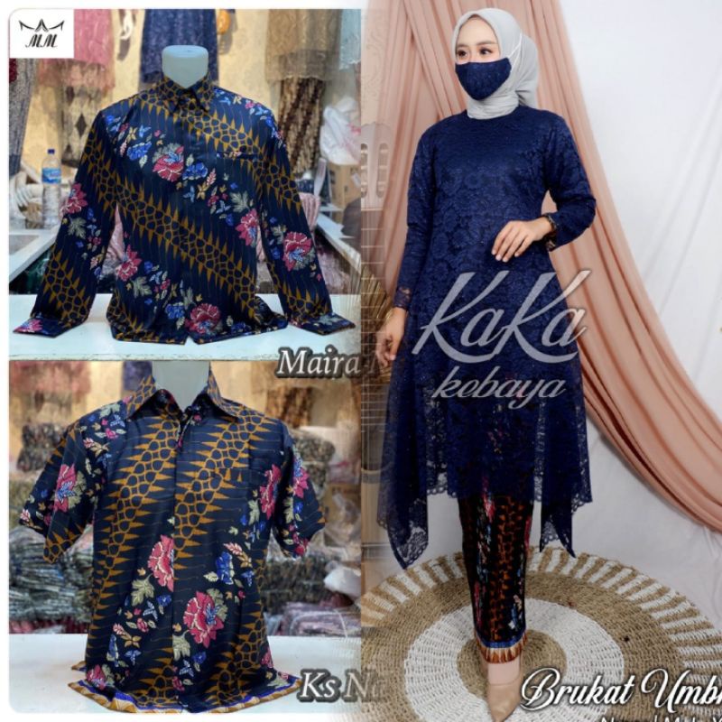 READY. COUPLE KEBAYA TUNIK UMBRELLA//COUPLE TUNIK IMBRELLA BROKAT