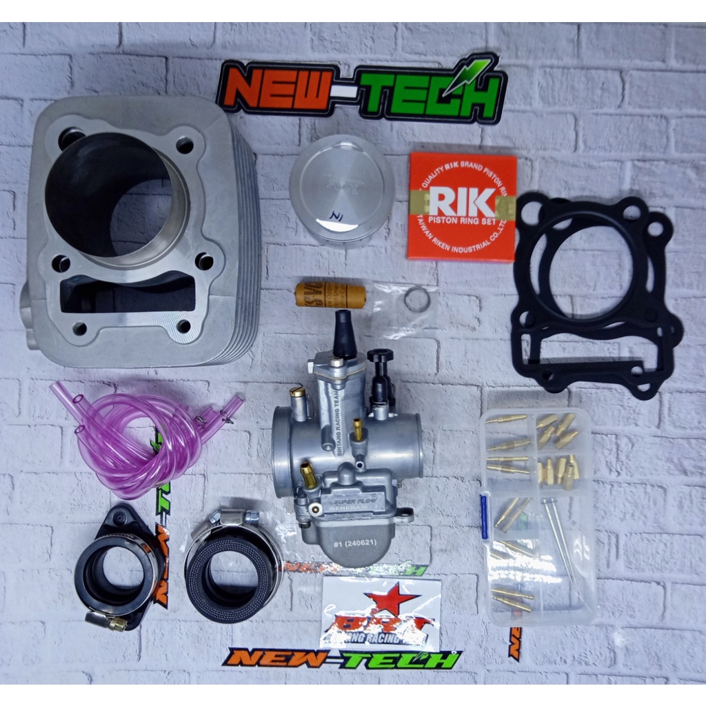BLOK CERAMIC BRT 63 & PISTON COAK & KARBURATOR BRT PWK 28 KLX 150
