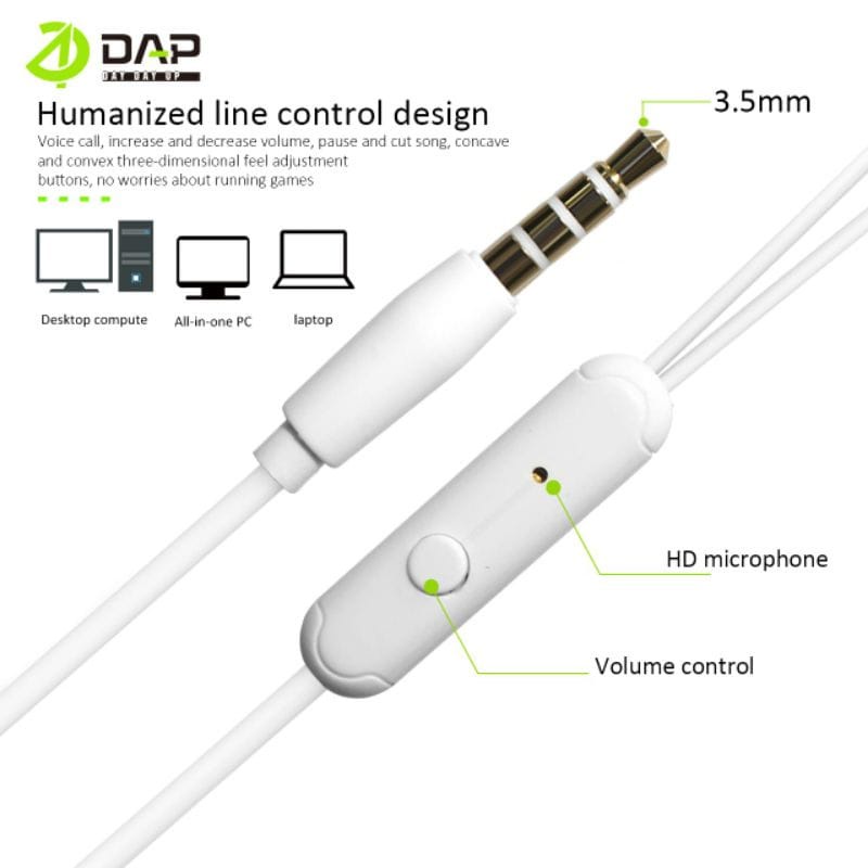 Headset DAP DH-F2 Packing Plastik Handsfree DAP DH-F2 Packing Plastik Earphone DAP DH-F2 STEREO ORIGINAL Packing Plastik