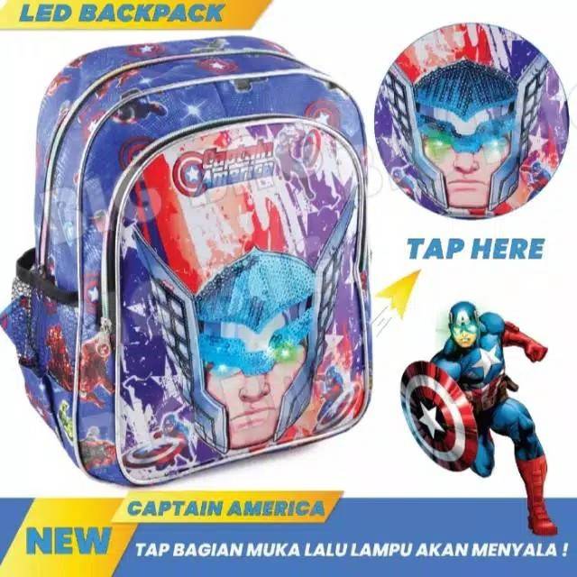 Tas Ransel Anak Cowok LED Lampu/Tas Ransel Anak Karakter Kartun ada LED/Tas Ransel AnaK