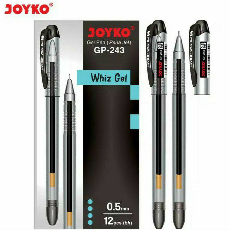 

Pulpen Whiz Gel Joyko GP-243 0.5mm Black Ink / Pulpen Gel Joyko Whiz Gel