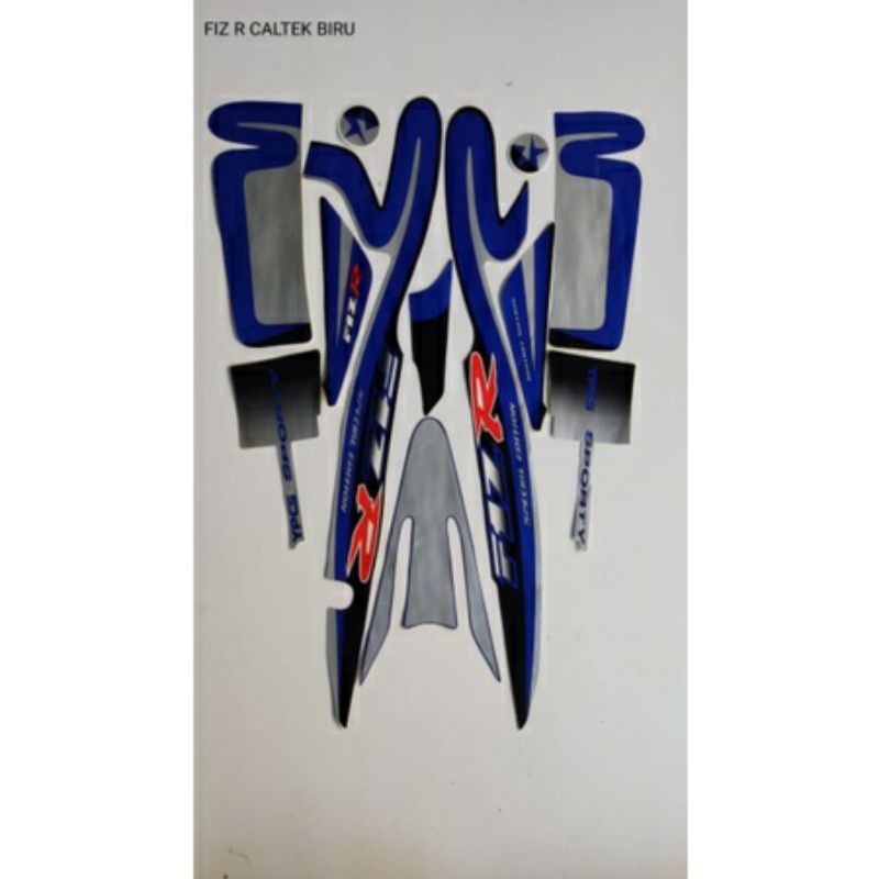 striping FIZ R CALTEX biru, striping yamaha fiz r caltek biru terbaik