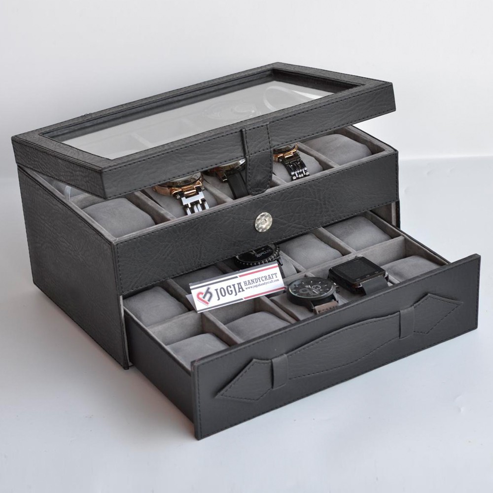 PROMO - Kotak Tempat Jam Tangan isi 20 JUMBO / Large Size Watch Box