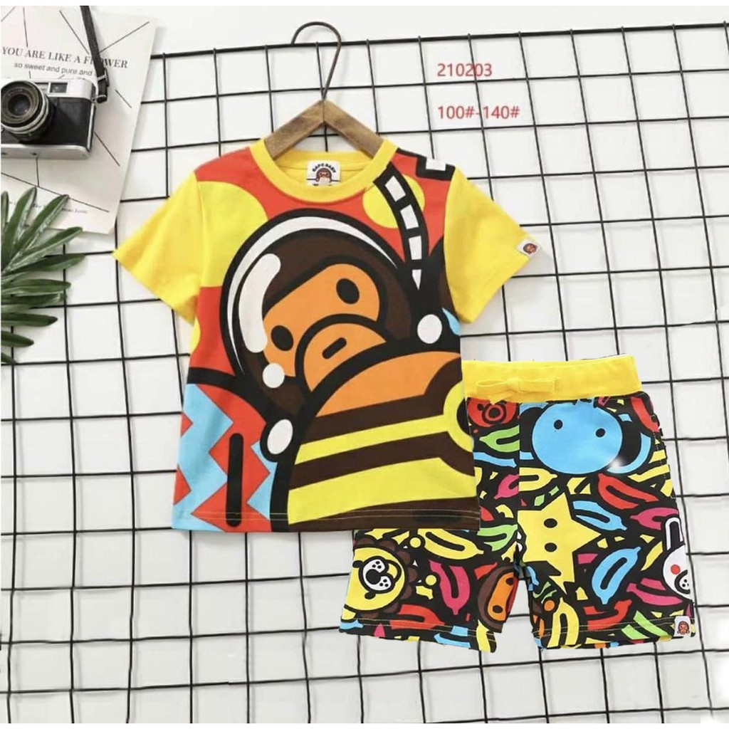setelan kaos anak usia 1-5 tahun / setelan anak laki laki setelan anak perempuan-beby milo