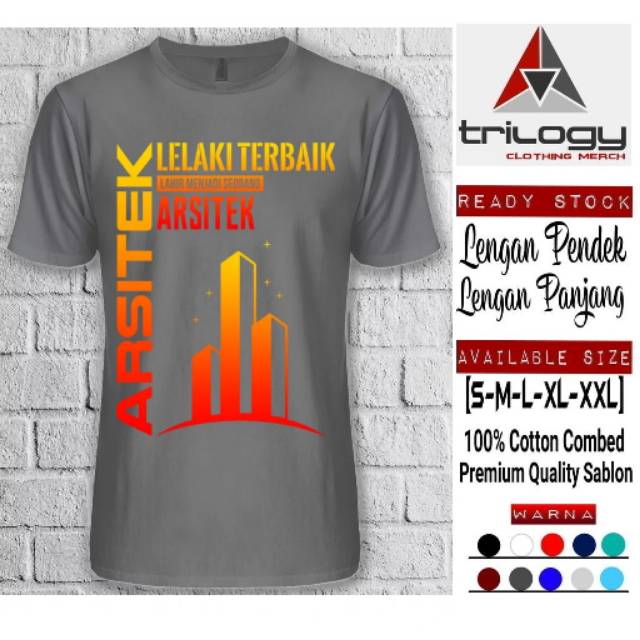 KAOS ARSITEK LELAKI TERBAIK SEORANG ARSITEK KUALITAS PREMIUM