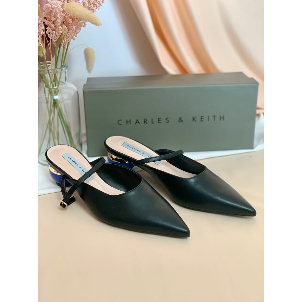 [7.7 Boombastis Sale⚡] - SEPATU WANITA CKS464 SCULPTURAL HEEL POINTED TOE MULES PREMIUM IMPORT